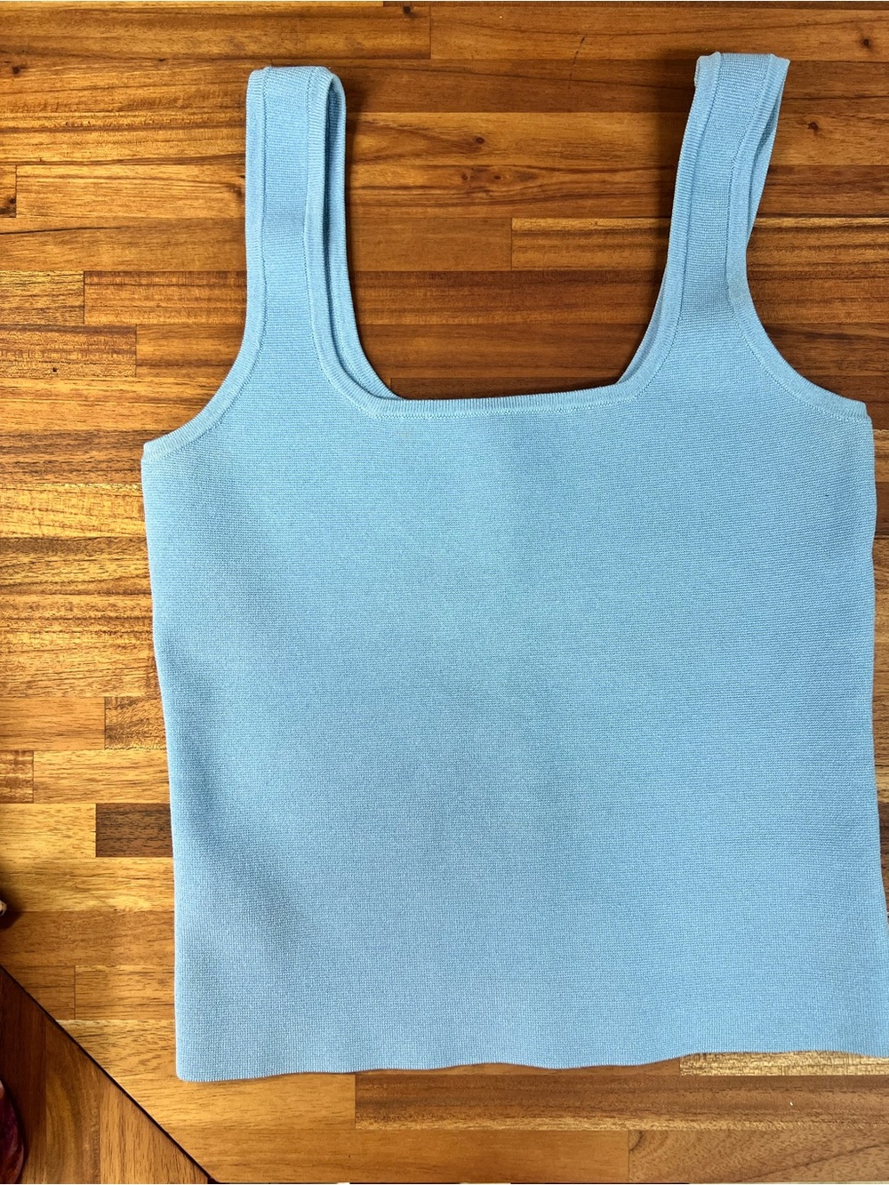 NWOT Express Light Blue Square Neck Ribbed Tank